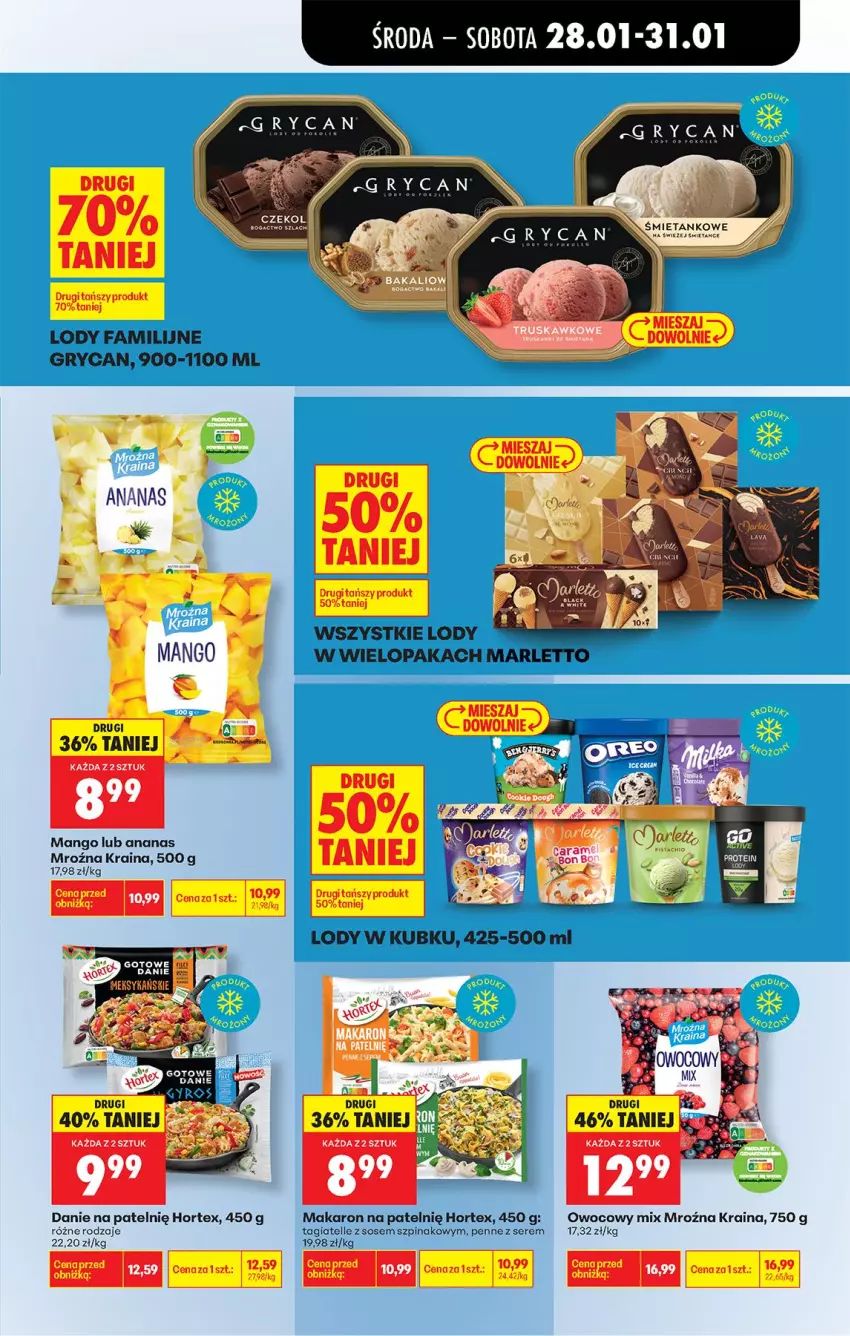 Gazetka promocyjna Biedronka - Gazetka - ważna 28.01 do 04.02.2026 - strona 37 - produkty: Ananas, Fa, Gry, Hortex, Lody, Makaron, Mango, Penne, Ser, Sos, Szpinak