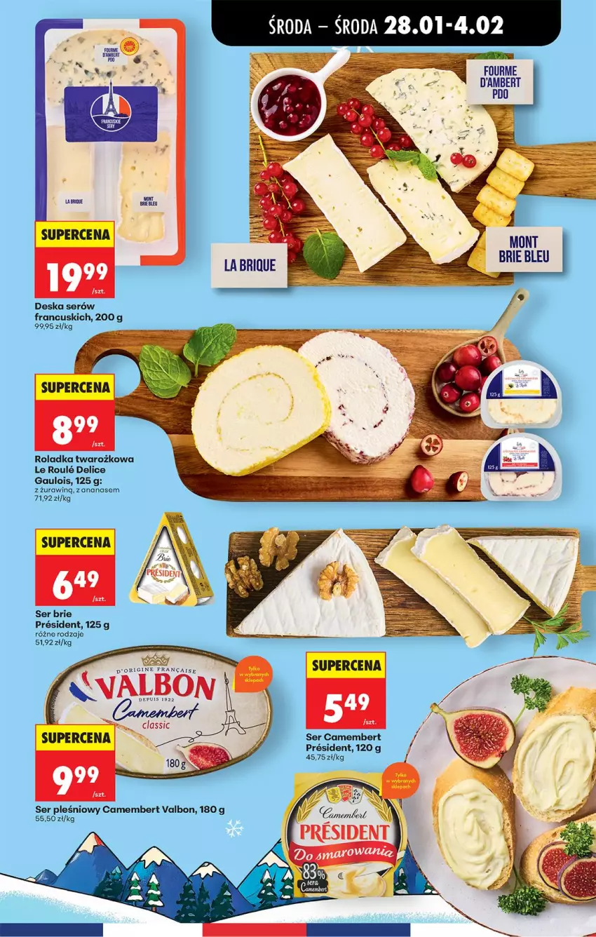 Gazetka promocyjna Biedronka - Gazetka - ważna 28.01 do 04.02.2026 - strona 39 - produkty: Ananas, Brie, Camembert, Deska serów, Ser, Ser pleśniowy