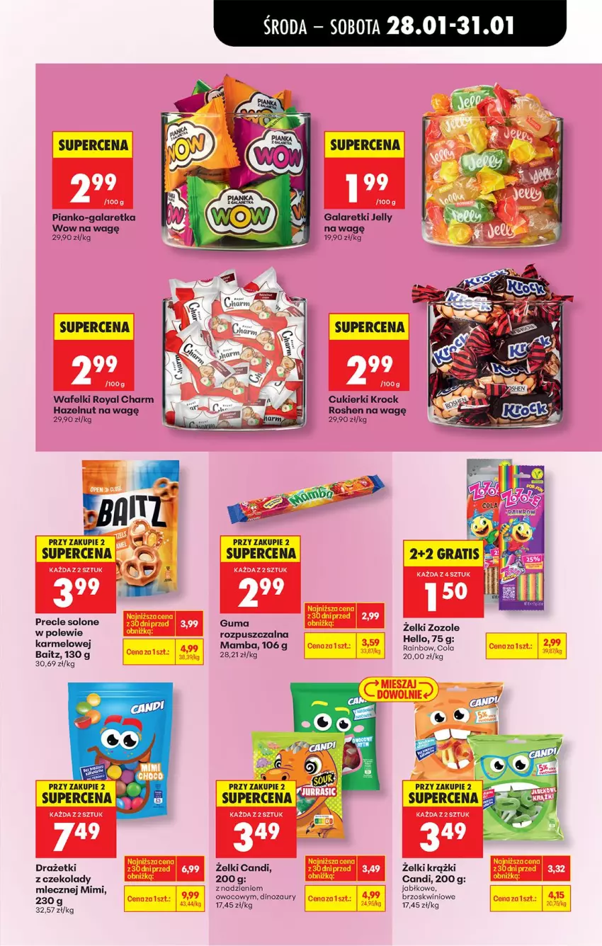 Gazetka promocyjna Biedronka - Gazetka - ważna 28.01 do 04.02.2026 - strona 47 - produkty: Cukier, Cukierki, Dinozaur, Fa, Gala, Galaretka, Galaretki, Mamba, Precle
