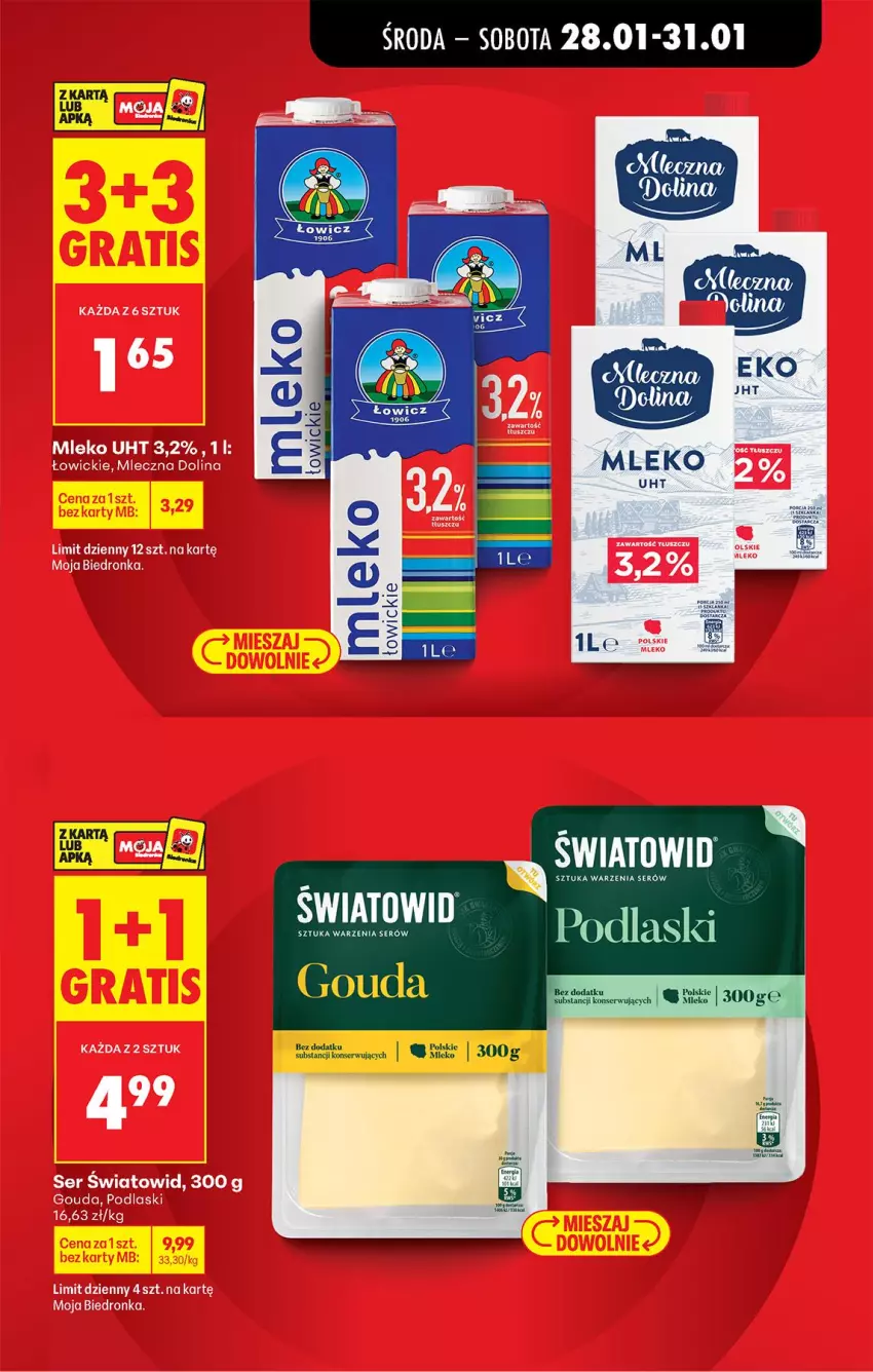 Gazetka promocyjna Biedronka - Gazetka - ważna 28.01 do 04.02.2026 - strona 5 - produkty: Fa, Gouda, Mleko, Salsa, Ser, Tefal