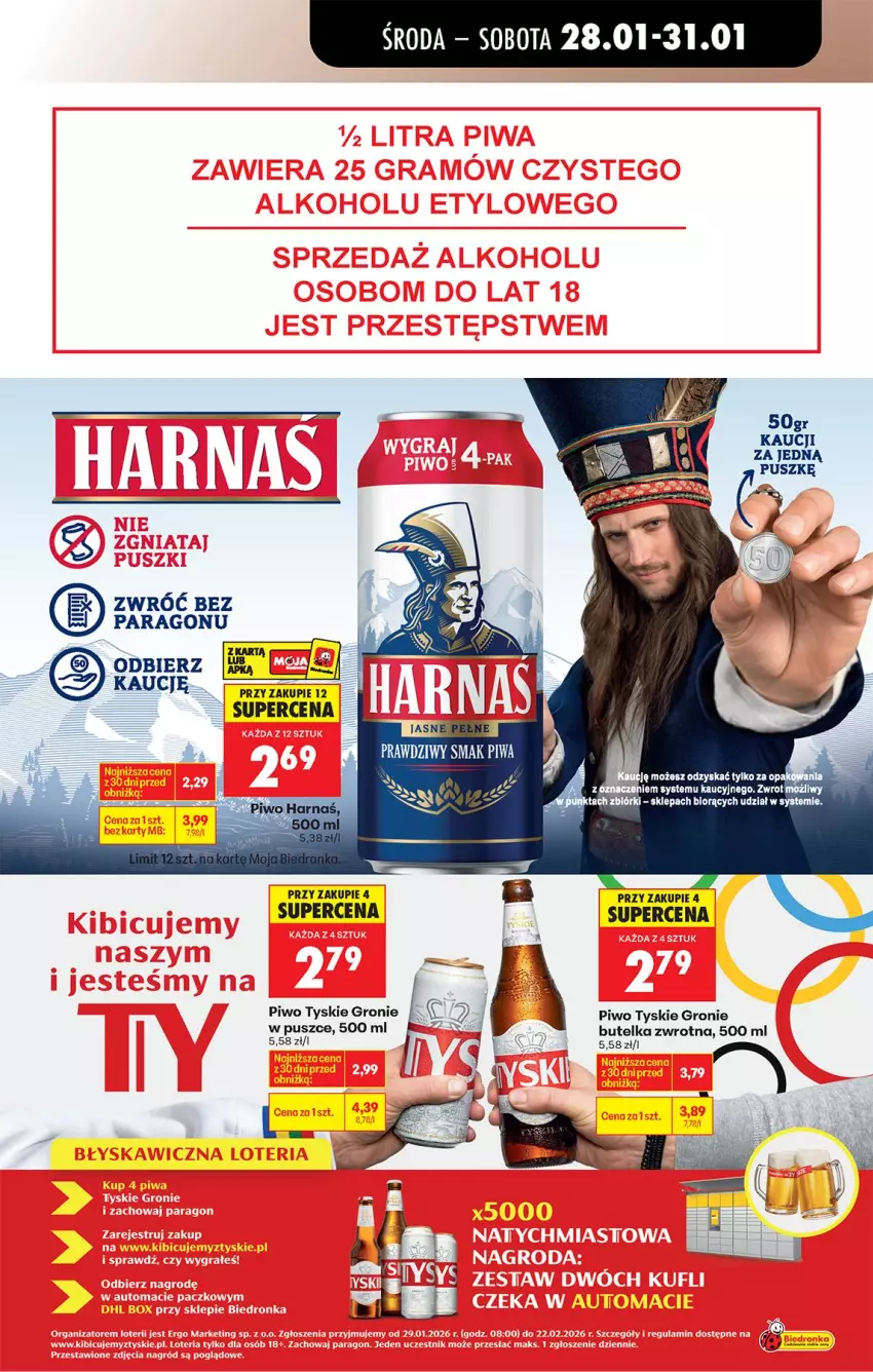 Gazetka promocyjna Biedronka - Gazetka - ważna 28.01 do 04.02.2026 - strona 53 - produkty: Piwo, Tyskie