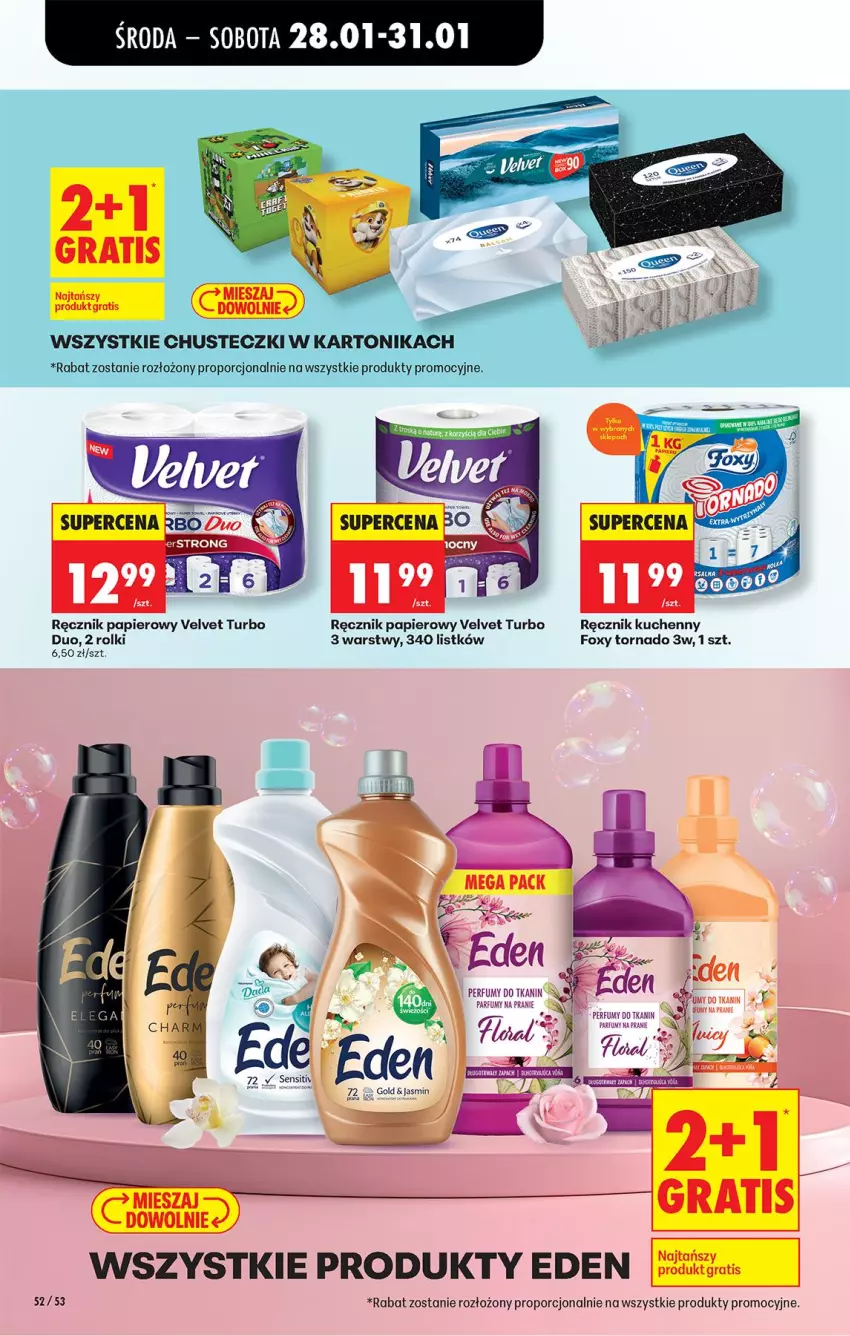 Gazetka promocyjna Biedronka - Gazetka - ważna 28.01 do 04.02.2026 - strona 58 - produkty: Chusteczki, Fa, Foxy, Gra, Papier, Perfum, Por, Ręcznik, Ręcznik kuchenny, Rolki, Tonik, Velvet