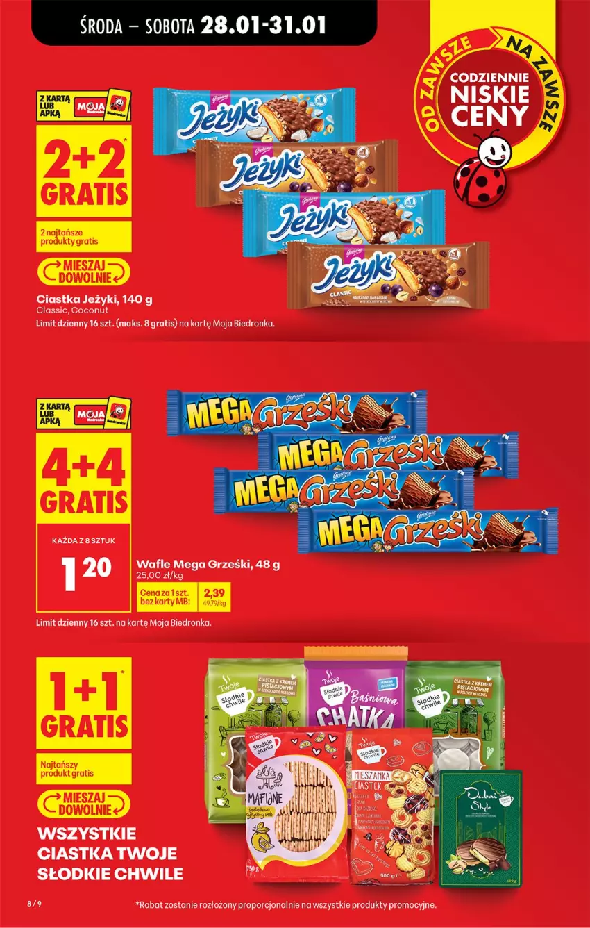 Gazetka promocyjna Biedronka - Gazetka - ważna 28.01 do 04.02.2026 - strona 8 - produkty: Ciastka, Gra, Grześki, Jeżyki, Por, Wafle