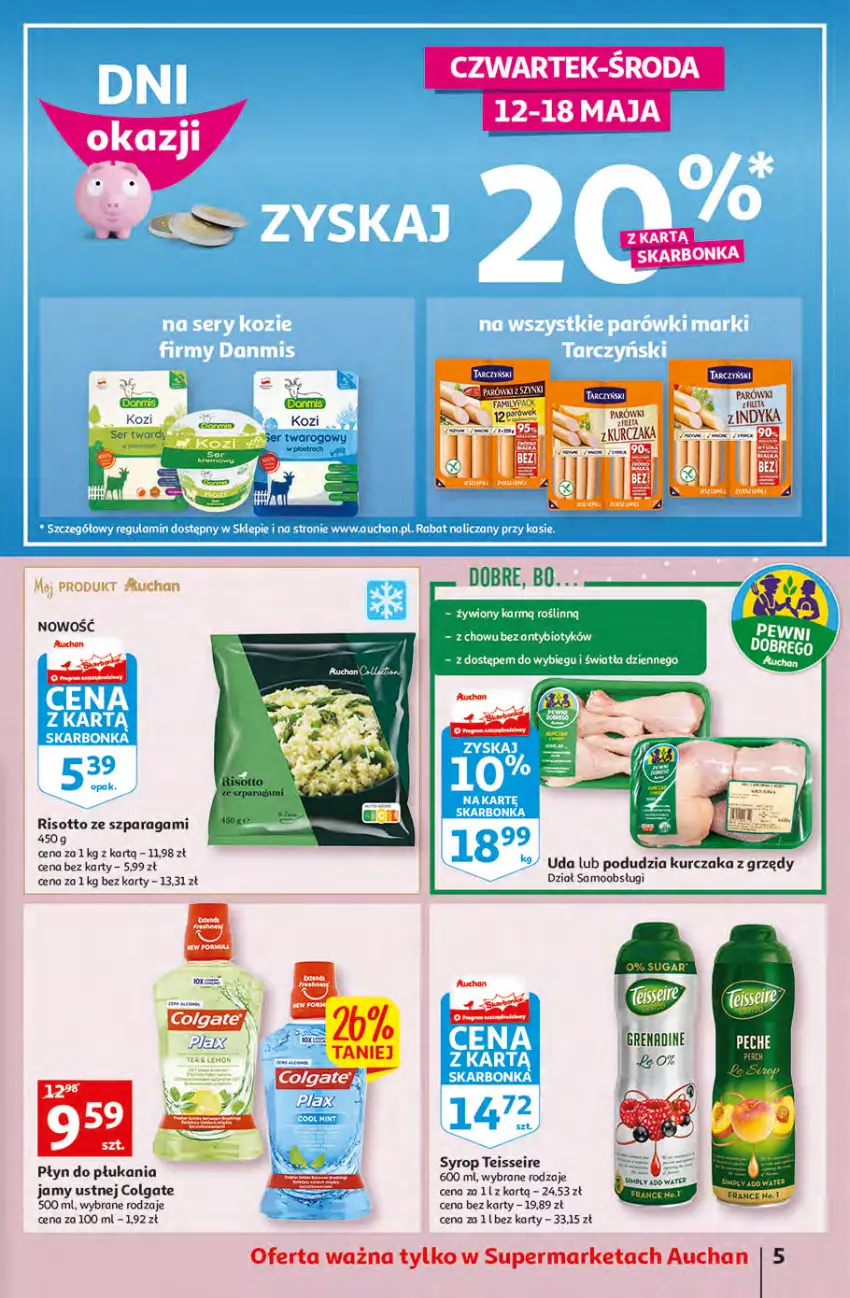 Gazetka promocyjna Auchan - Megapromocje są w cenie Supermarkety - ważna 12.05 do 18.05.2022 - strona 5 - produkty: Colgate, Kurczak, LG, Płyn do płukania, Syrop