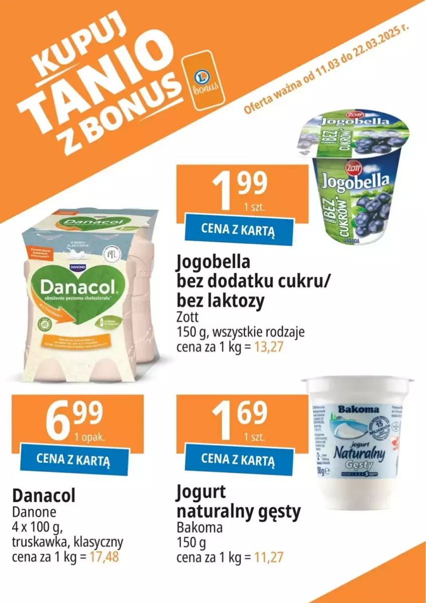 Gazetka promocyjna E Leclerc - ważna 11.03 do 22.03.2025 - strona 1 - produkty: Bakoma, Bell, Bella, Danone, Jogobella, Zott