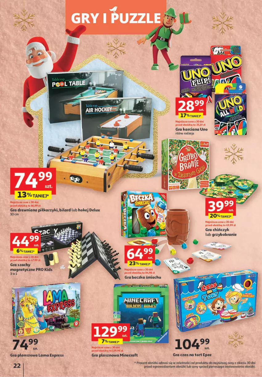 Gazetka promocyjna Auchan - Gazetka Magia Zabawek Hipermarket Auchan - ważna 09.11 do 29.11.2023 - strona 22 - produkty: EPEE, Gra, Minecraft, Piłkarzyki, Szachy