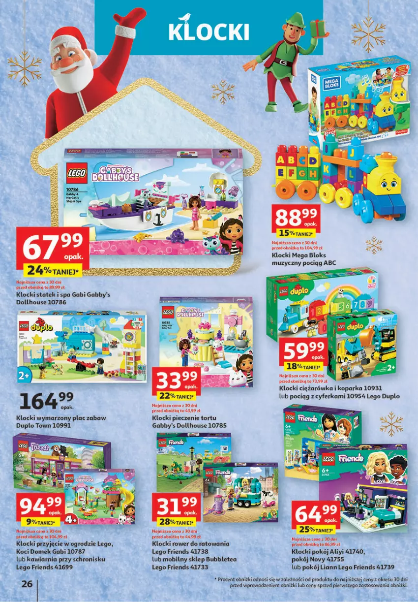 Gazetka promocyjna Auchan - Gazetka Magia Zabawek Hipermarket Auchan - ważna 09.11 do 29.11.2023 - strona 26 - produkty: Klocki, Koc, LEGO, LEGO Duplo, LEGO Friends, Mega Bloks, Mobil, Piec, Pociąg, Rower