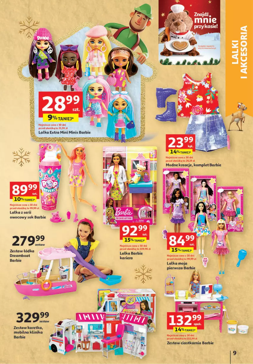 Gazetka promocyjna Auchan - Gazetka Magia Zabawek Hipermarket Auchan - ważna 09.11 do 29.11.2023 - strona 9 - produkty: Barbie, Ciastka, Lalka, Mobil, Ser, Sok