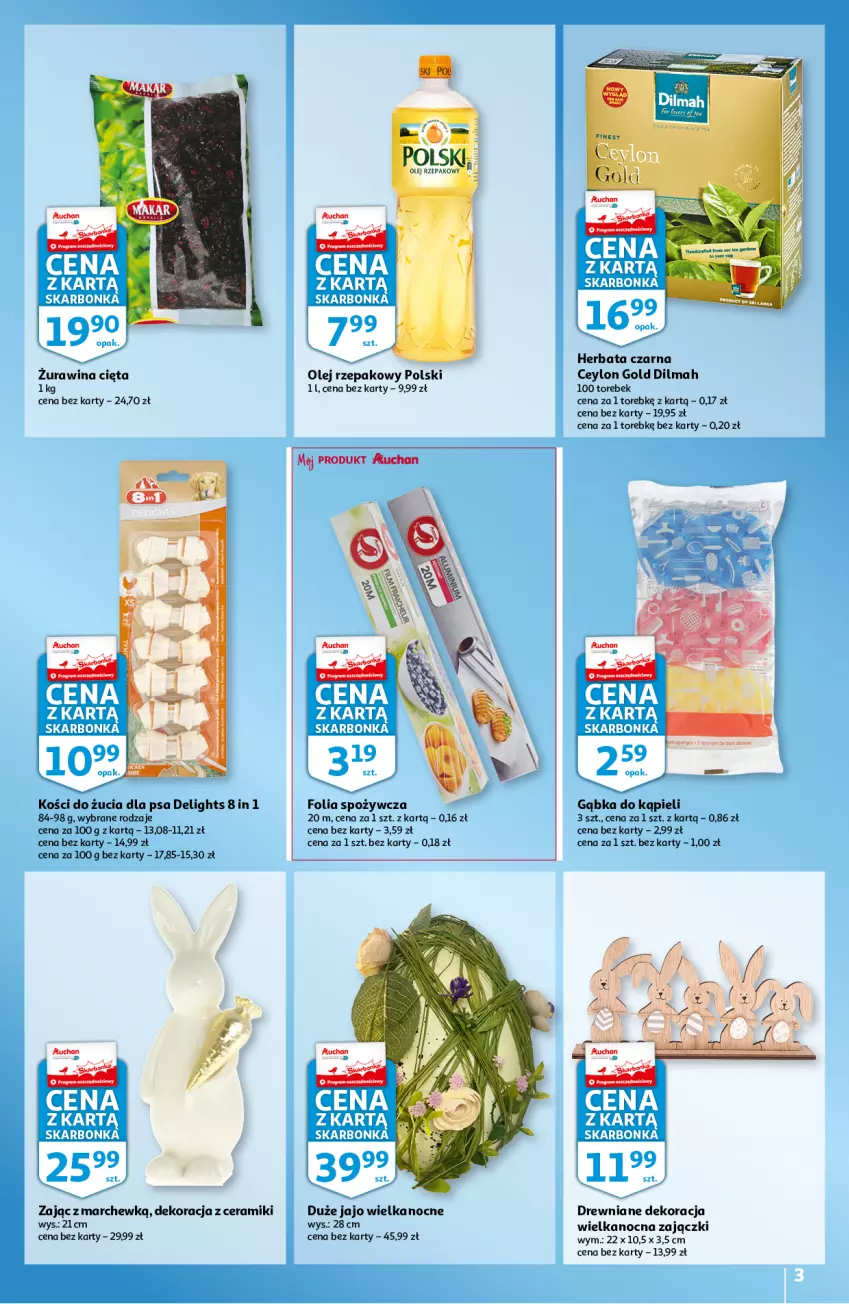 Gazetka promocyjna Auchan - Skarbonka #14 - ważna 07.04 do 16.04.2022 - strona 3 - produkty: Dilmah, Gra, Herbata, Herbata czarna, Olej, Olej rzepakowy