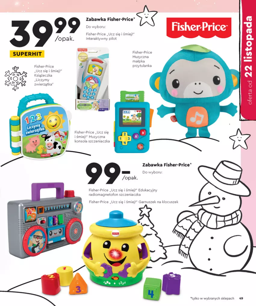 Gazetka promocyjna Biedronka - Kraina Zabawek - ważna 08.11 do 24.12.2021 - strona 49 - produkty: Fisher-Price, Garnuszek, Tera, Zabawka