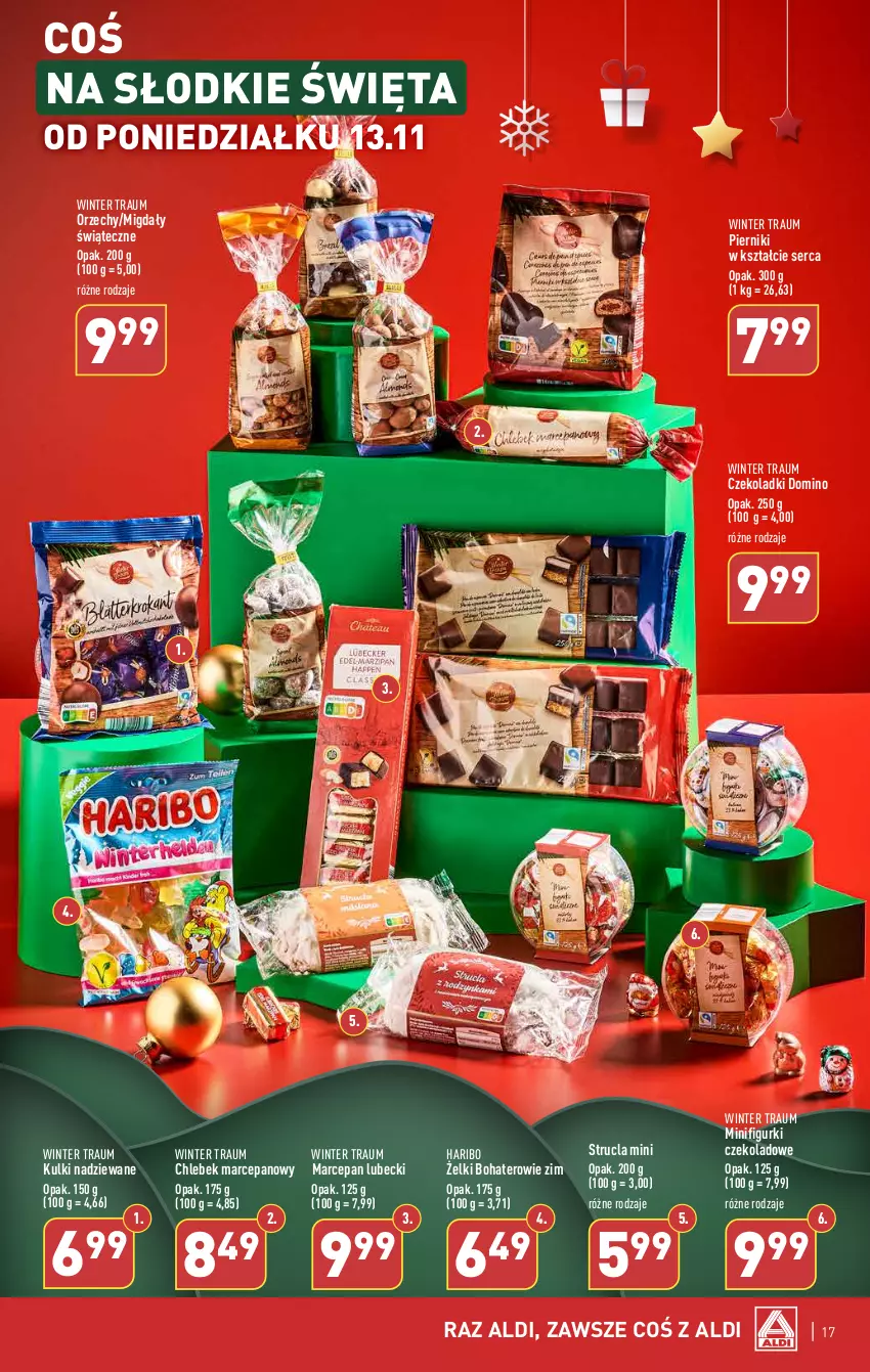 Gazetka promocyjna Aldi - Katalog z prezentami świątecznymi - ważna 08.11 do 23.12.2023 - strona 17 - produkty: Chleb, Haribo, Migdały, Piernik, Ser, Strucla