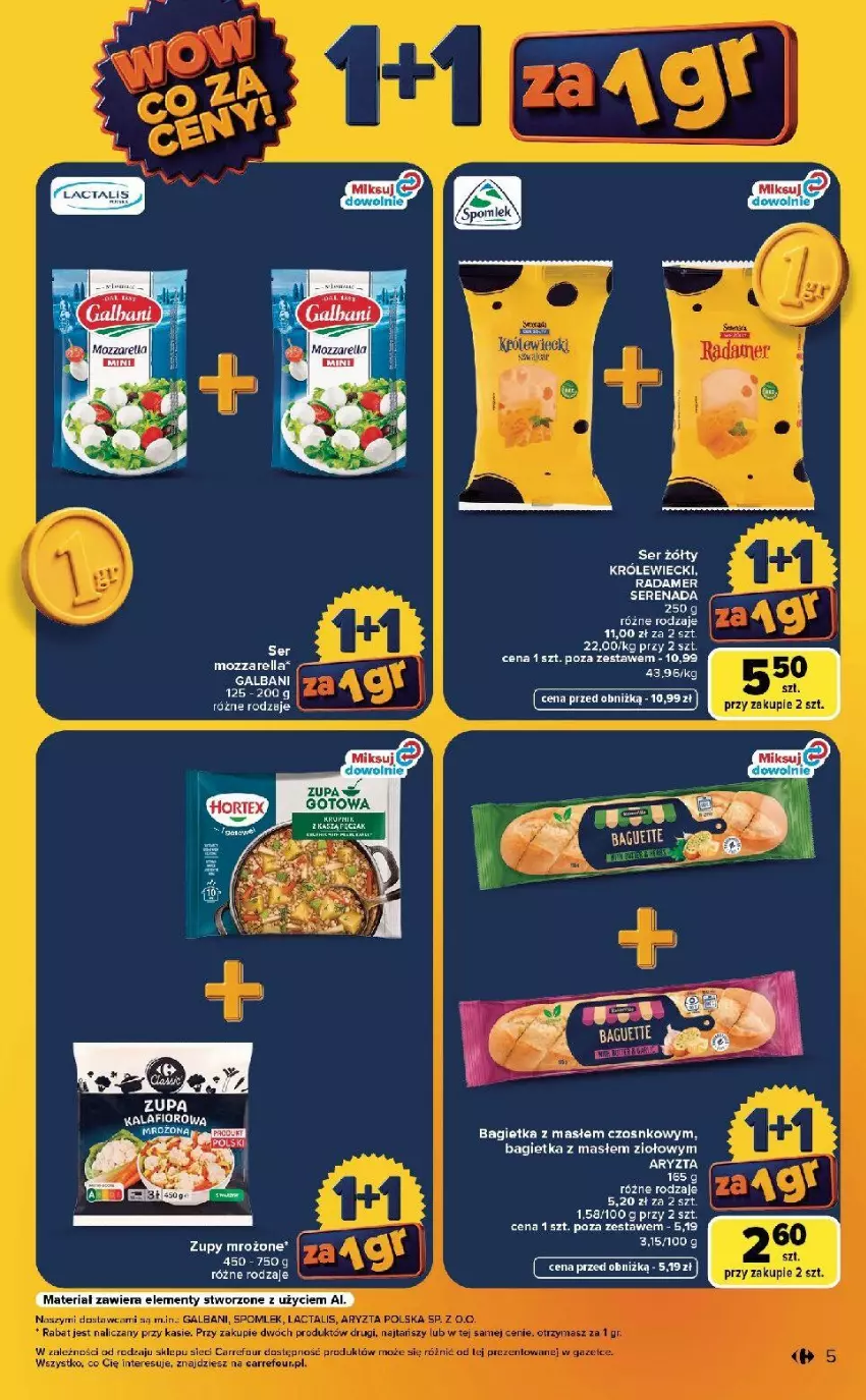 Gazetka promocyjna Carrefour - Gazetka Carrefour, Market WOW co za ceny! - ważna 10.08 do 14.08.2026 - strona 5 - produkty: Bagietka, Fa, Galbani, Mozzarella, Ser, Zupa