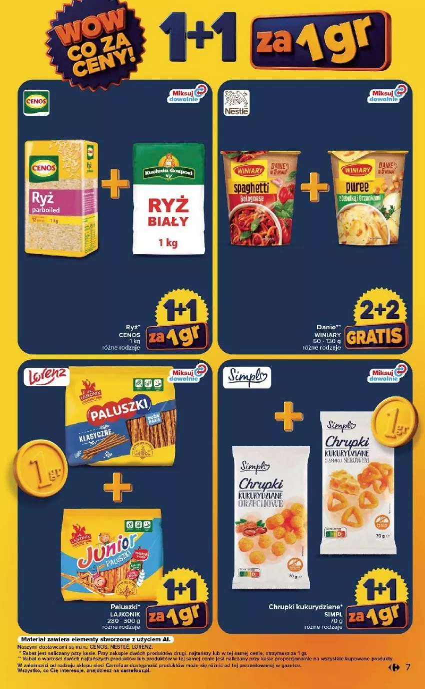 Gazetka promocyjna Carrefour - Gazetka Carrefour, Market WOW co za ceny! - ważna 10.08 do 14.08.2026 - strona 7 - produkty: Cenos, Chrupki, Fa, Lajkonik, Winiary