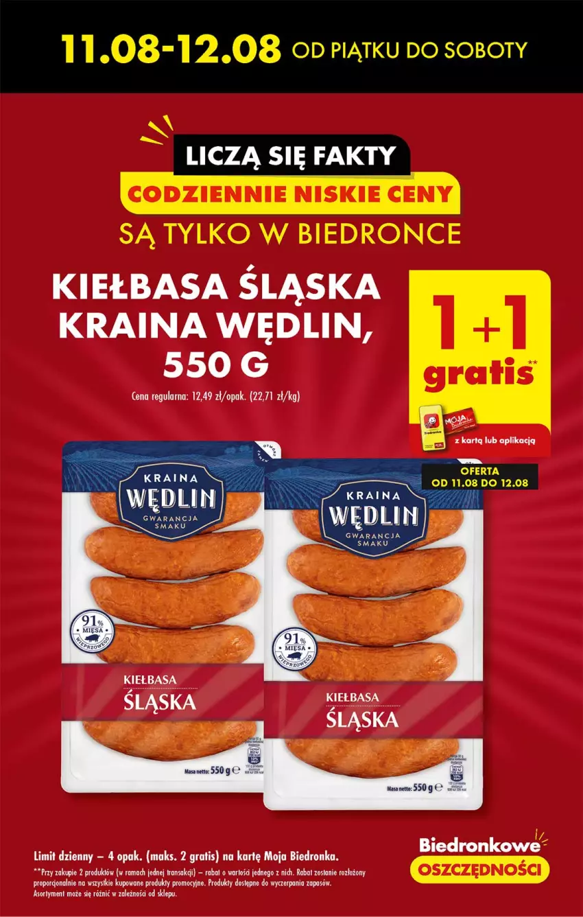 Gazetka promocyjna Biedronka - Od czwartku - ważna 10.08 do 16.08.2023 - strona 11 - produkty: Gra, Kiełbasa, Kiełbasa śląska, LG, Por