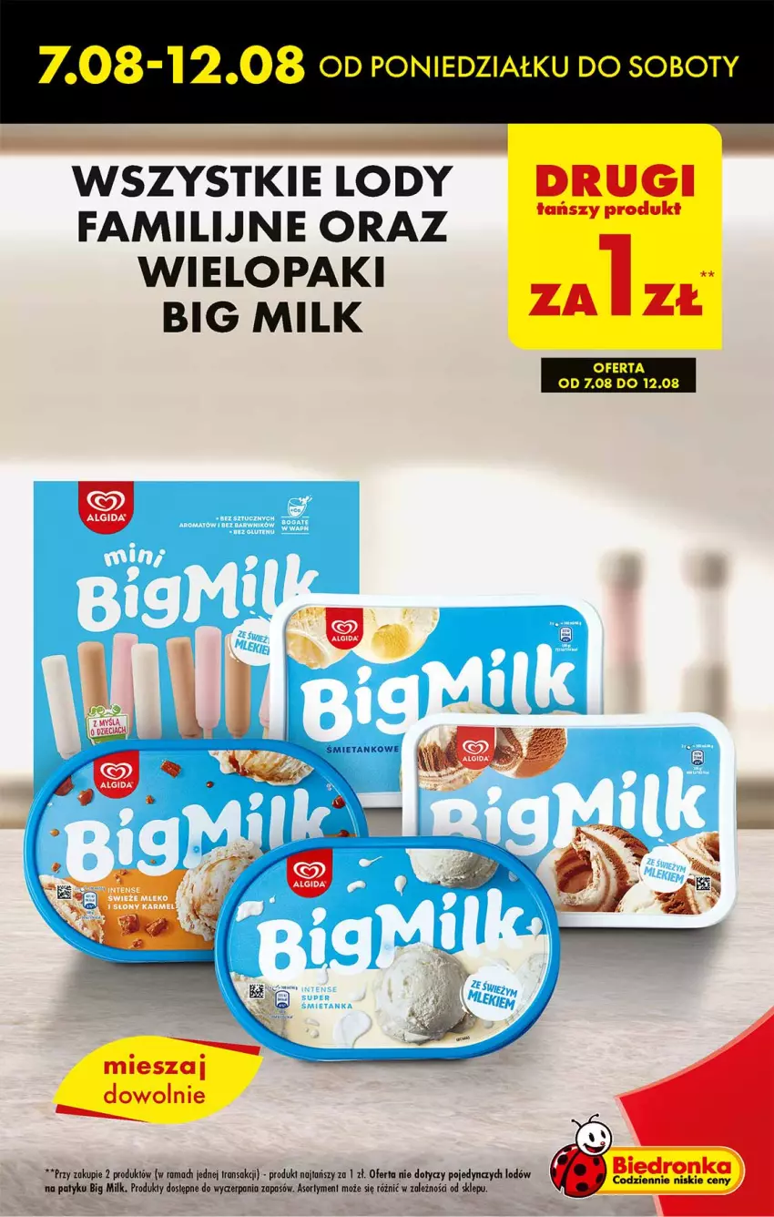 Gazetka promocyjna Biedronka - Od czwartku - ważna 10.08 do 16.08.2023 - strona 15 - produkty: Big Milk, Fa, Lody, Rama, Tran