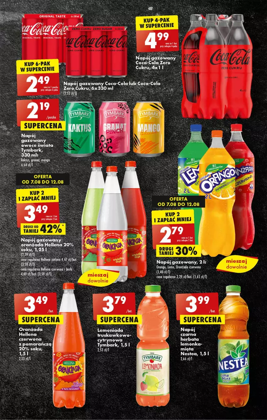 Gazetka promocyjna Biedronka - Od czwartku - ważna 10.08 do 16.08.2023 - strona 43 - produkty: Coca-Cola, Fa, Gin, Hellena, Mango, Mięta, Napój, Napój gazowany, Nestea, Oranżada, Por, Ser, Tymbark