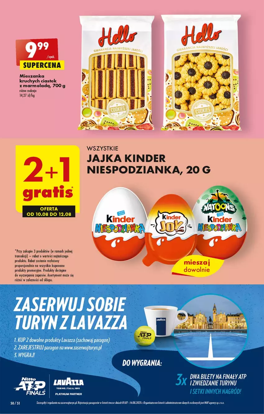 Gazetka promocyjna Biedronka - Od czwartku - ważna 10.08 do 16.08.2023 - strona 50 - produkty: Fa, Gra, Kinder, Mola, Por, Rama, Ser, Stek