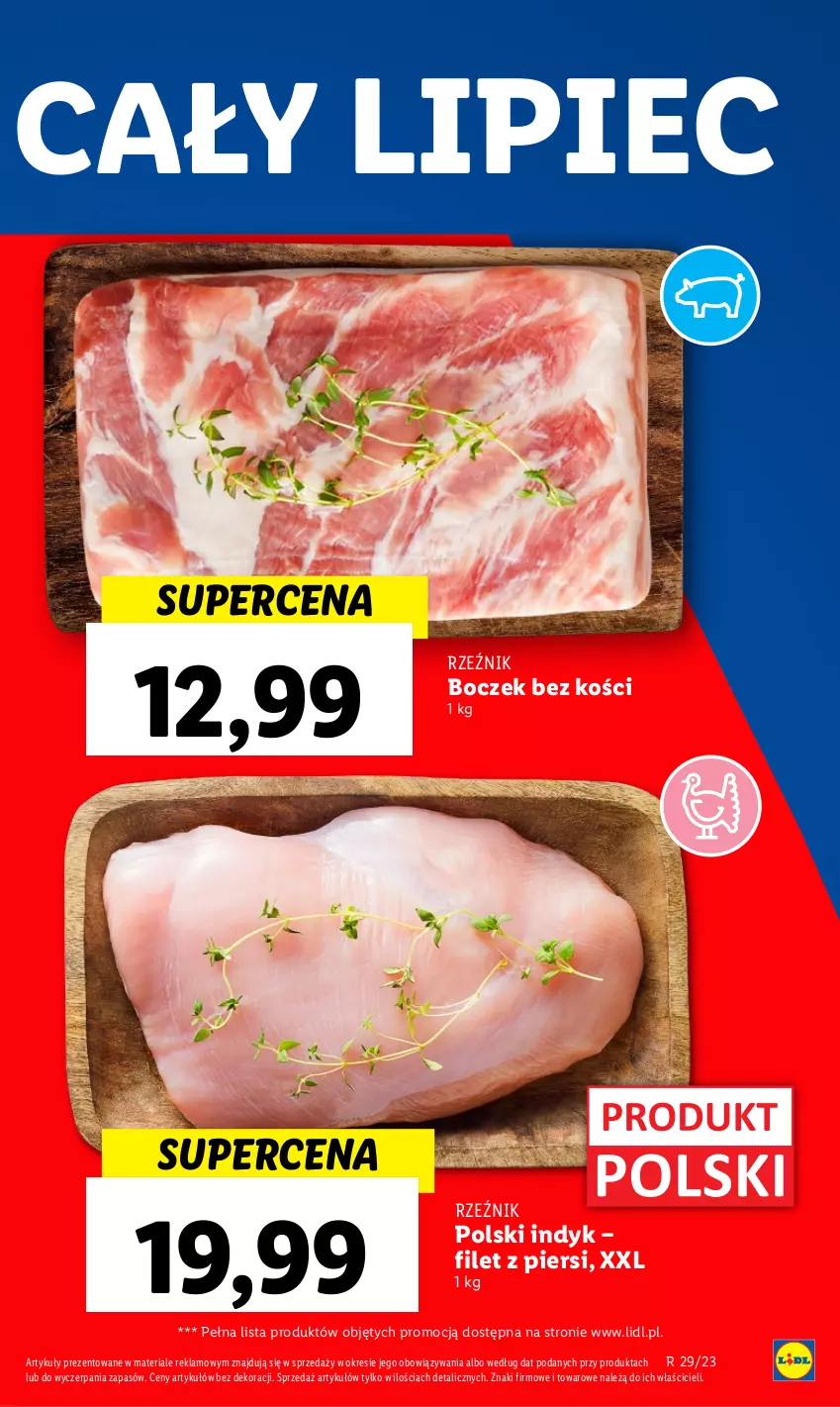 Gazetka promocyjna Lidl - GAZETKA - ważna 20.07 do 22.07.2023 - strona 11 - produkty: Boczek, Boczek bez kości, Piec