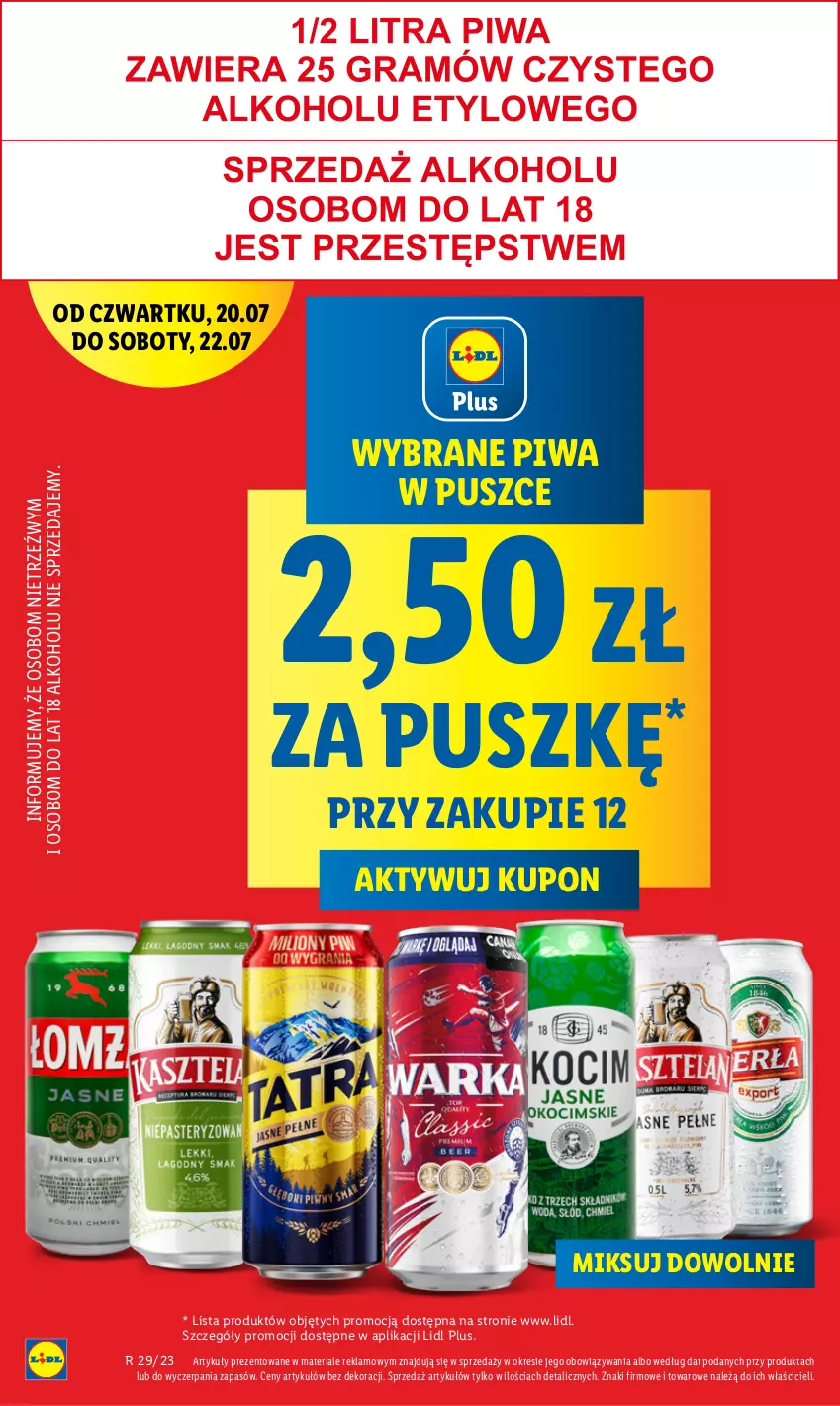 Gazetka promocyjna Lidl - GAZETKA - ważna 20.07 do 22.07.2023 - strona 14 - produkty: Piwa