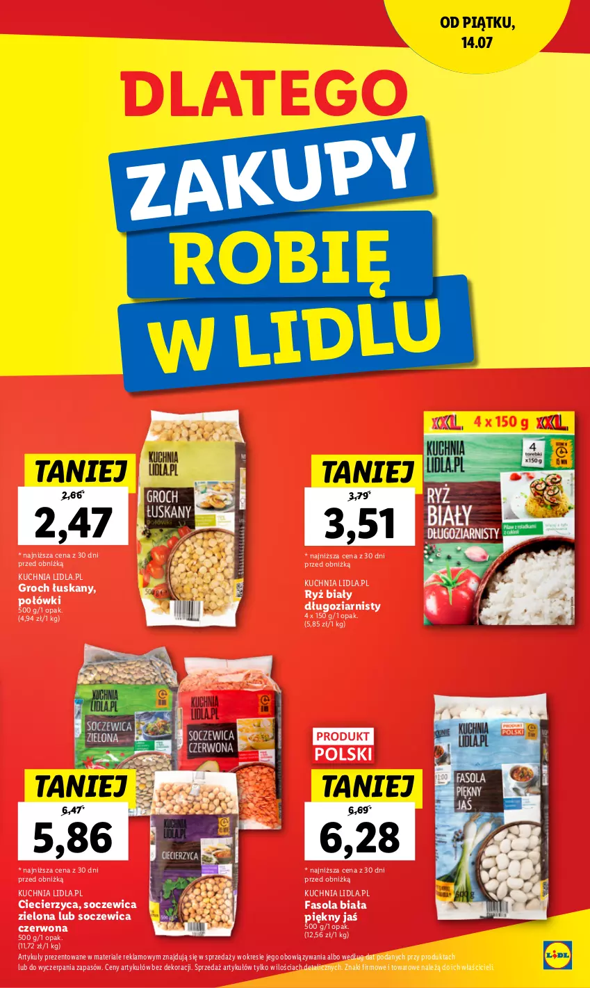 Gazetka promocyjna Lidl - GAZETKA - ważna 20.07 do 22.07.2023 - strona 37 - produkty: Fa, Fasola, Groch, Kuchnia, Ryż, Ryż biały