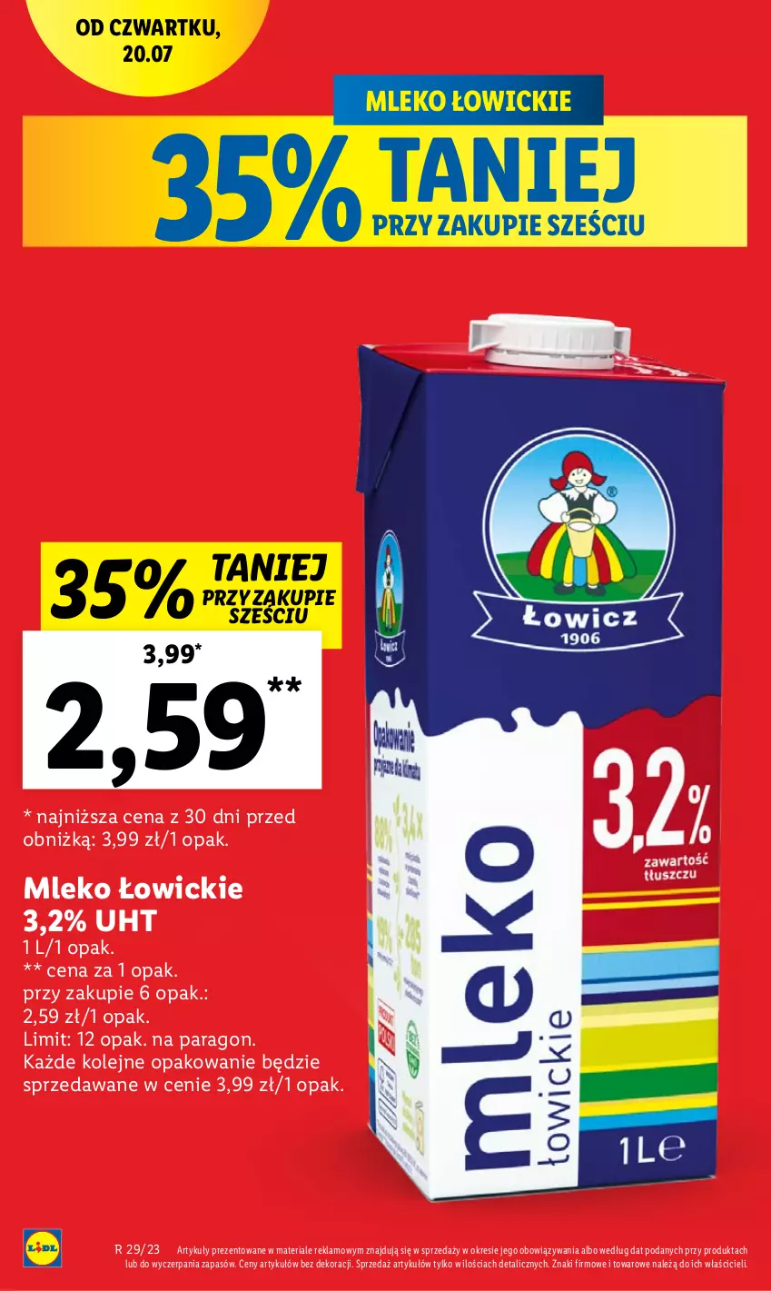 Gazetka promocyjna Lidl - GAZETKA - ważna 20.07 do 22.07.2023 - strona 4 - produkty: Mleko, Olej