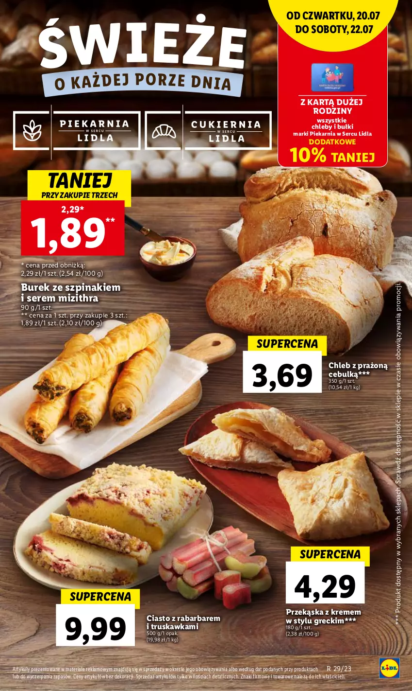 Gazetka promocyjna Lidl - GAZETKA - ważna 20.07 do 22.07.2023 - strona 57 - produkty: Chleb, Ser, Szpinak