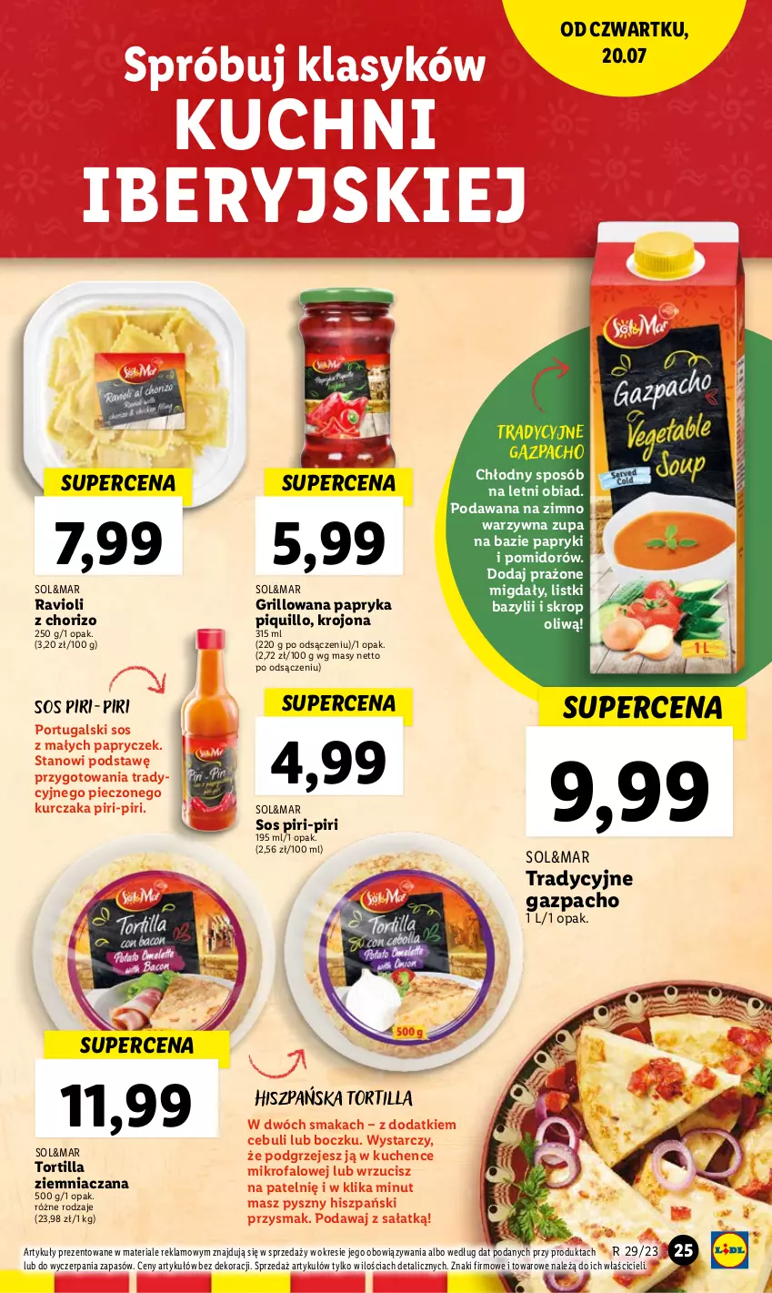 Gazetka promocyjna Lidl - GAZETKA - ważna 20.07 do 22.07.2023 - strona 65 - produkty: Bazyl, Fa, Grill, Kurczak, Migdały, Papryka, Piec, Por, Sałat, Sos, Tortilla, Zupa