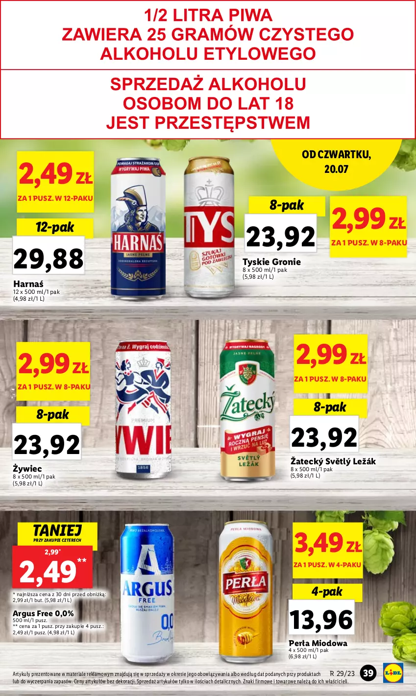 Gazetka promocyjna Lidl - GAZETKA - ważna 20.07 do 22.07.2023 - strona 81 - produkty: Harnaś, Perła, Tyskie