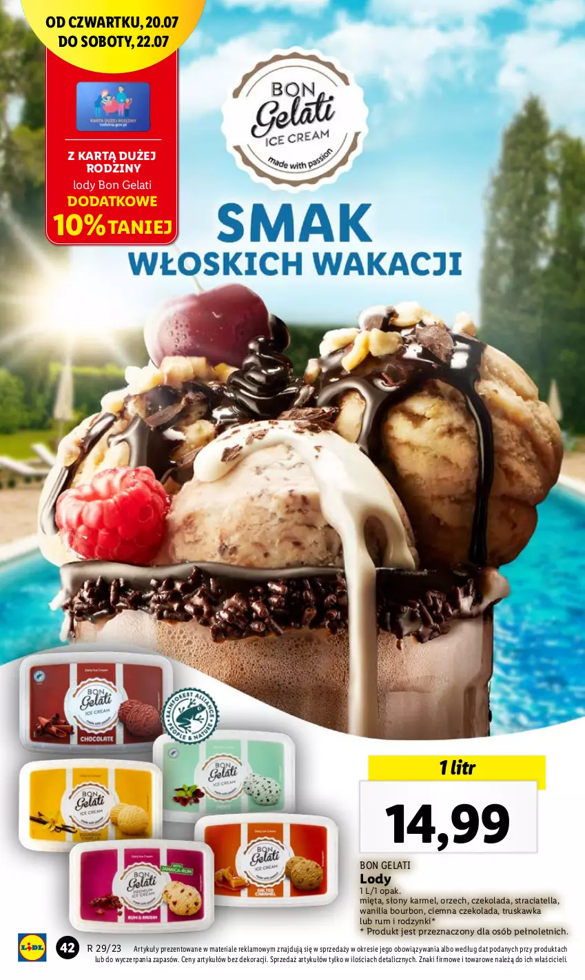 Gazetka promocyjna Lidl - GAZETKA - ważna 20.07 do 22.07.2023 - strona 84 - produkty: Bourbon, Chleb, Czekolada, Lody, Mięta, Rodzynki, Rum