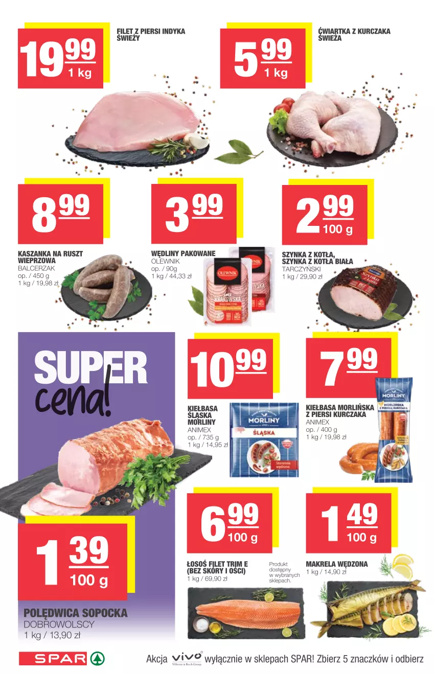 Gazetka promocyjna Spar - Spar - ważna 04.08 do 10.08.2021 - strona 4 - produkty: Filet z piersi indyka, Kasza, Kaszanka, Kiełbasa, Kurczak, Morliny, Olewnik, Sos, Szynka, Tarczyński