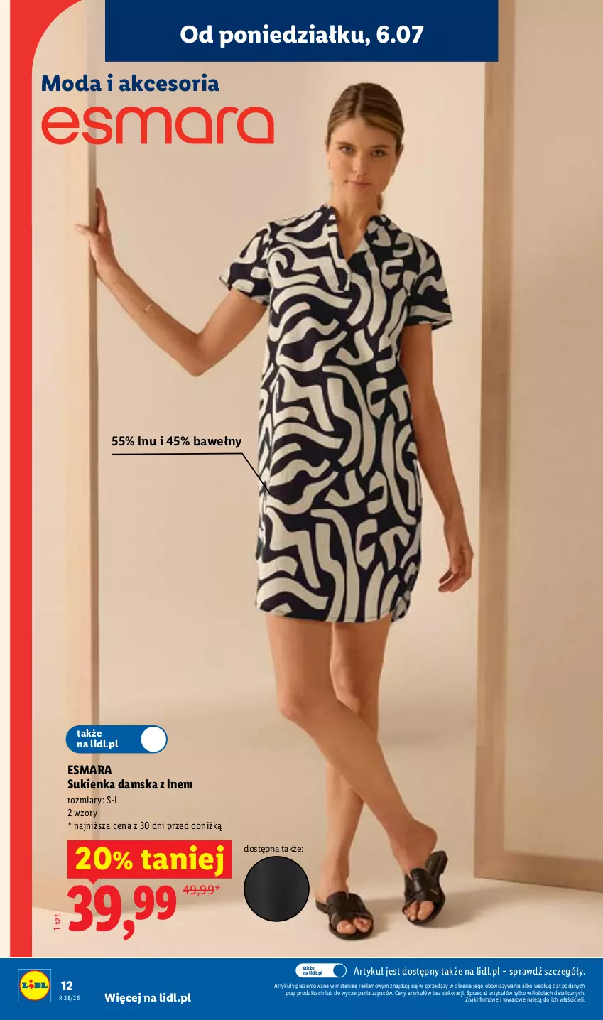 Gazetka promocyjna Lidl - Katalog ważny od 6.07 - ważna 06.07 do 11.07.2026 - strona 14 - produkty: Moda, Sukienka