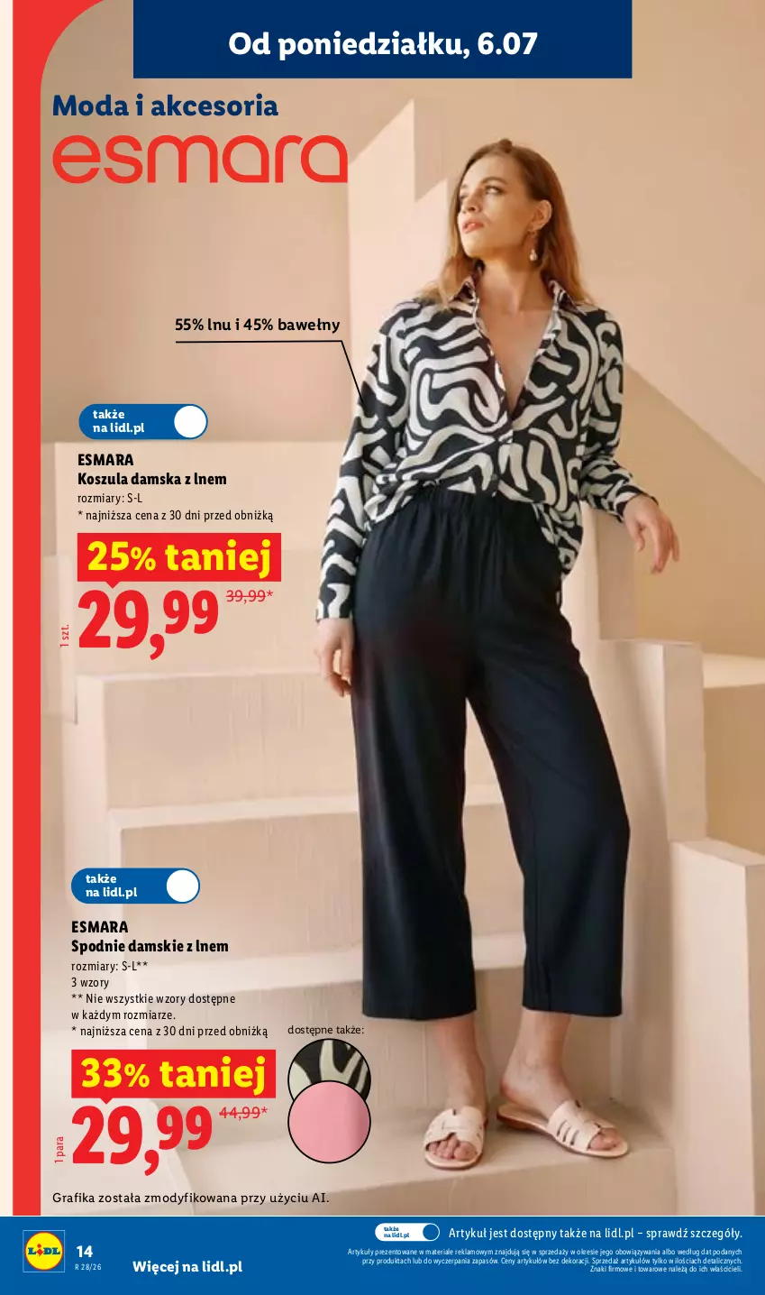 Gazetka promocyjna Lidl - Katalog ważny od 6.07 - ważna 06.07 do 11.07.2026 - strona 16 - produkty: Gra, Grafika, Kosz, Koszula, Moda, Spodnie