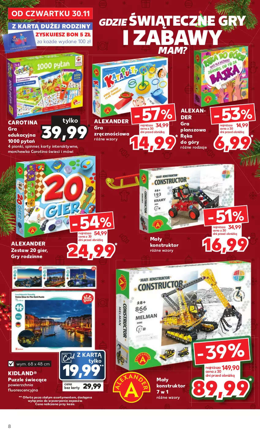 Gazetka promocyjna Kaufland - Kaufland - ważna 30.11 do 24.12.2023 - strona 8 - produkty: Gra, Gry, Marchewka, Puzzle, Tera