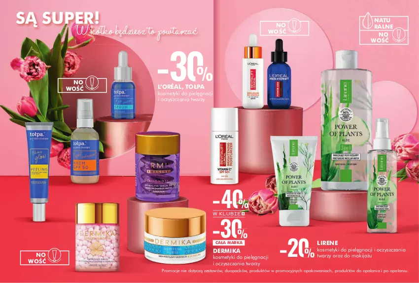 Gazetka promocyjna Super Pharm - Gazetka - ważna 01.04 do 26.04.2023 - strona 7 - produkty: Dermika, Kosmetyki do pielęgnacji, L’Oréal, Lirene, Makijaż, Tołpa