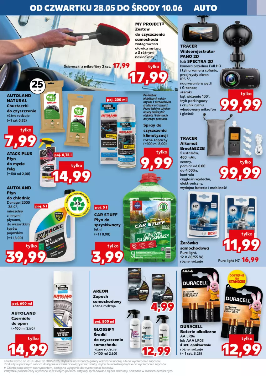 Gazetka promocyjna Kaufland - Kaufland - ważna 28.05 do 10.06.2026 - strona 13 - produkty: Acer, Alkomat, Bateria, Baterie alkaliczne, Chusteczki, Duracell, Fa, Głośnik, Gry, Kamera, LG, Mikrofon, Mobil, Płyn do mycia, Pojazd, Pur, Spray do czyszczenia, Szal, Ustnik, Wideorejestrator