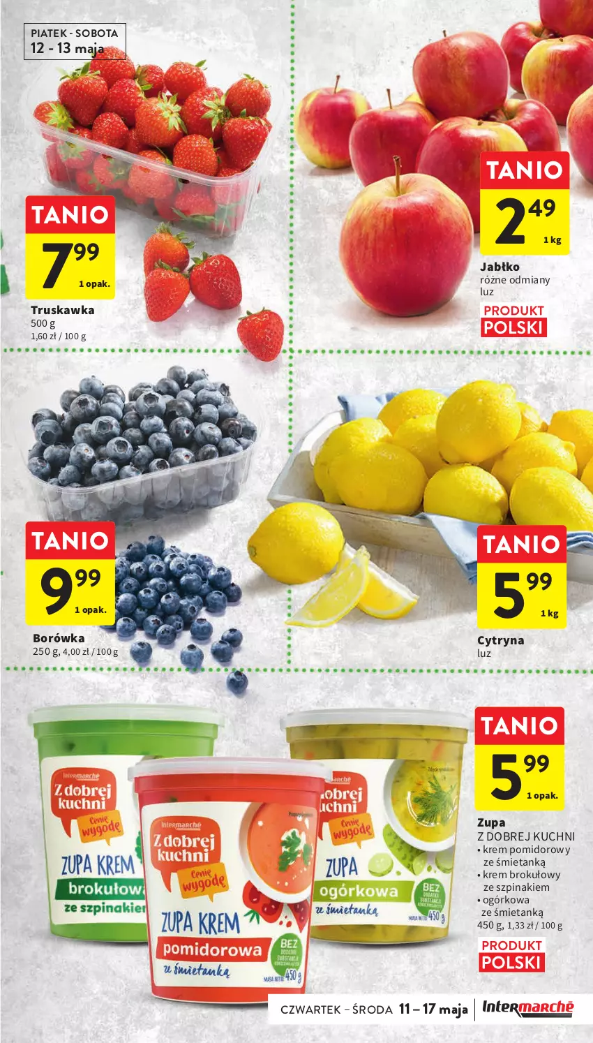 Gazetka promocyjna Intermarche - Gazetka Intermarche - ważna 11.05 do 17.05.2023 - strona 13 - produkty: Borówka, Szpinak, Zupa