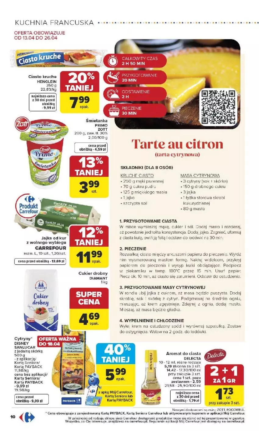 Gazetka promocyjna Carrefour - Gazetka French Touch - ważna 13.04 do 26.04.2026 - strona 11 - produkty: Cukier, Cytryny, Delecta, Disney, Fa, Kuchnia, Masło, Papier, Piec, Rum, Sok, Sól, Tarta, Zott