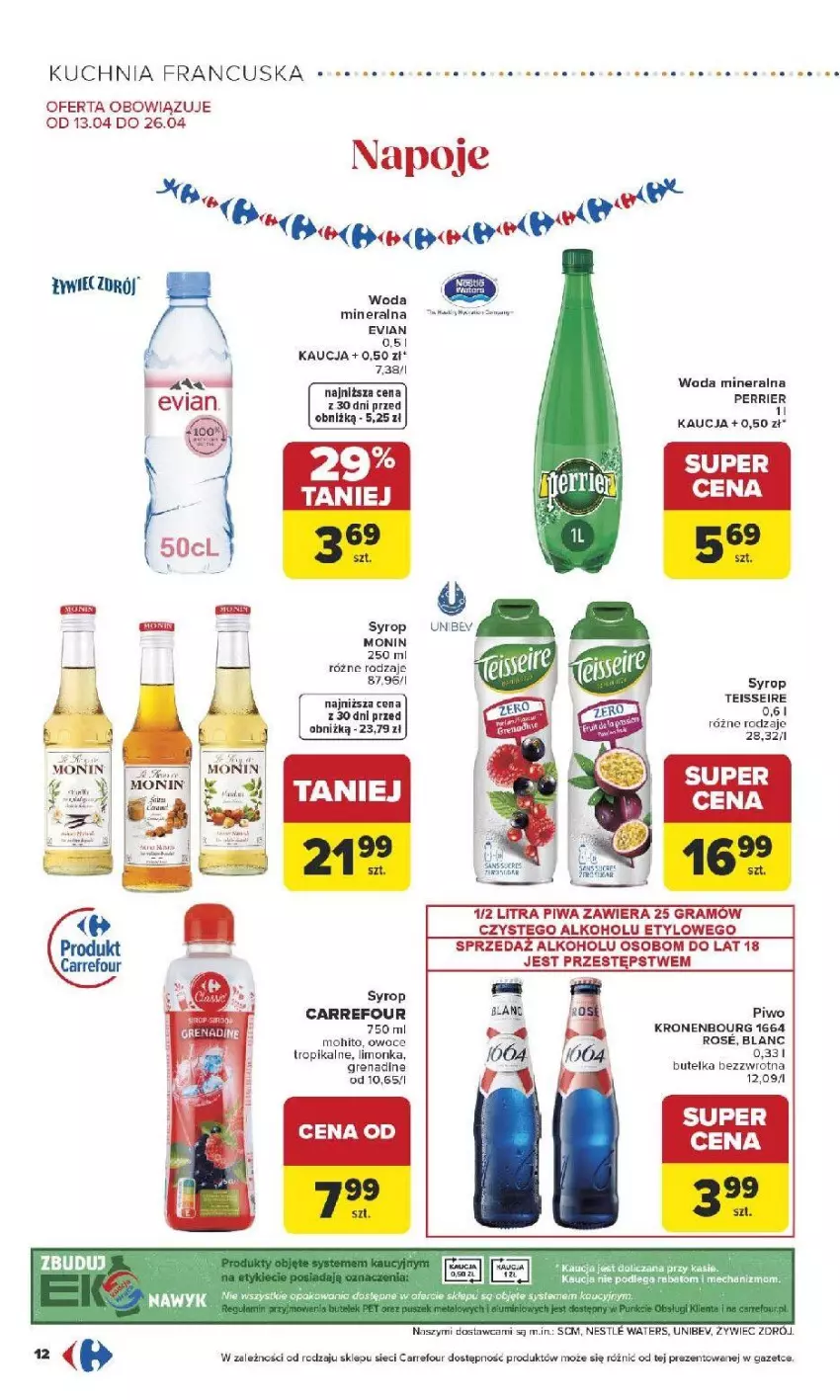 Gazetka promocyjna Carrefour - Gazetka French Touch - ważna 13.04 do 26.04.2026 - strona 13 - produkty: Gra, Kuchnia, Limonka, Napoje, Owoce, Piwa, Piwo, Ser, Syrop, Woda, Woda mineralna