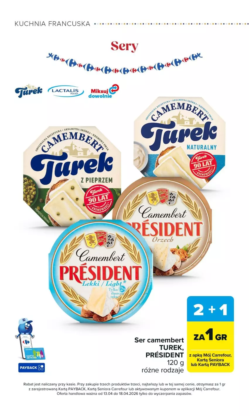 Gazetka promocyjna Carrefour - Gazetka French Touch - ważna 13.04 do 26.04.2026 - strona 2 - produkty: Aksam, Camembert, Fa, Kuchnia, Ser