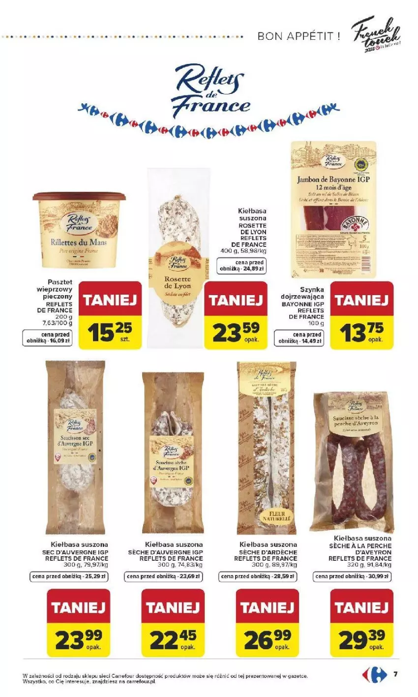 Gazetka promocyjna Carrefour - Gazetka French Touch - ważna 13.04 do 26.04.2026 - strona 8 - produkty: Fa, Gin, Kiełbasa, Naturell, Pasztet, Piec, Szynka