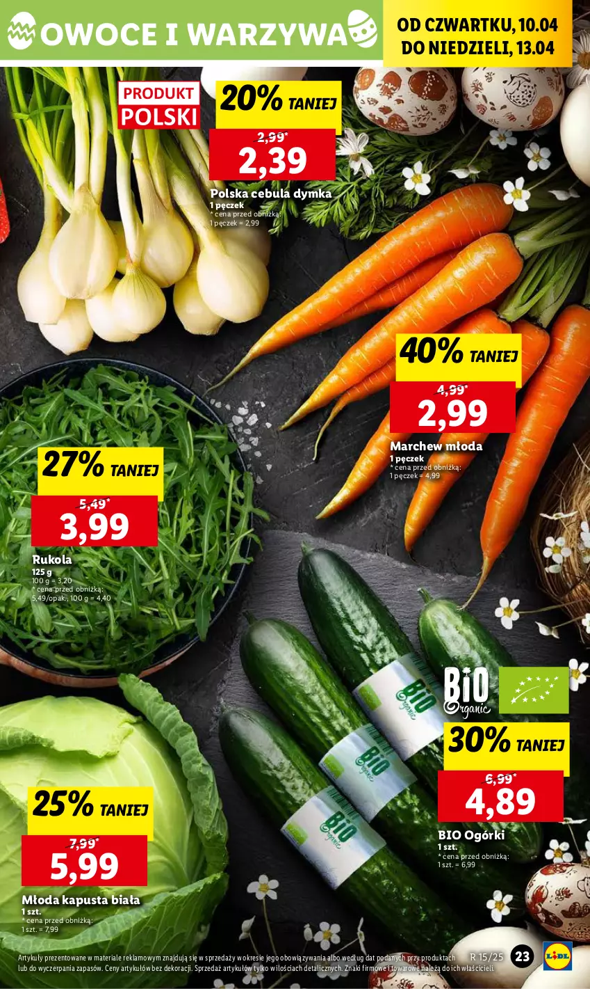 Gazetka promocyjna Lidl - GAZETKA - ważna 09.04 do 13.04.2025 - strona 25 - produkty: Cebula, Owoce, Rukola, Warzywa