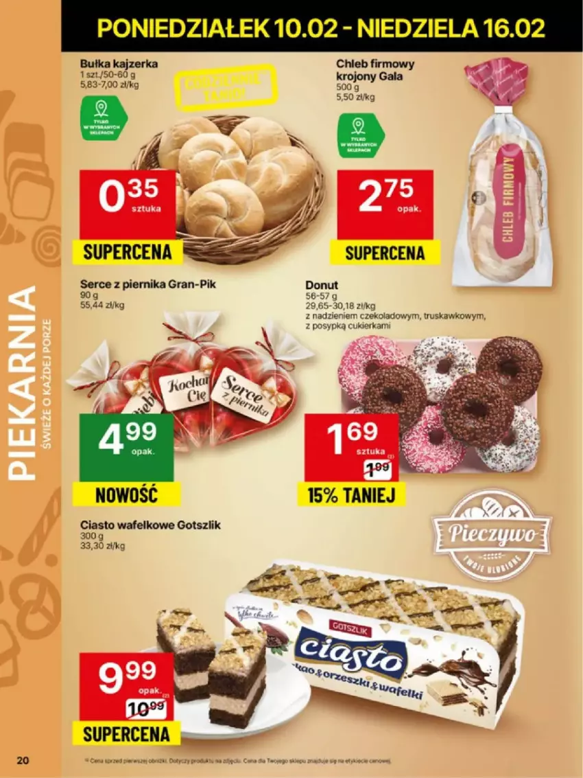 Gazetka promocyjna Delikatesy Centrum - ważna 10.02 do 16.02.2025 - strona 13 - produkty: Bułka, Chleb, Cukier, Donut, Gala, Gra, Kajzerka, LG, Piernik, Ser