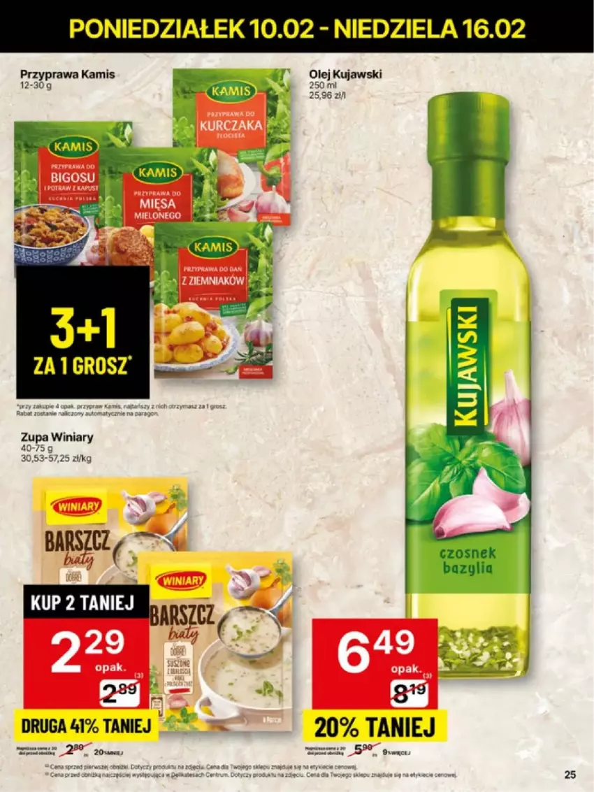 Gazetka promocyjna Delikatesy Centrum - ważna 10.02 do 16.02.2025 - strona 18 - produkty: Bigos, Kamis, Kujawski, Olej, Winiary, Zupa