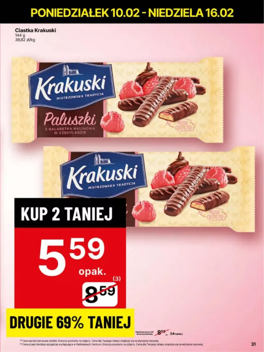 Gazetka promocyjna Delikatesy Centrum - ważna 10.02 do 16.02.2025 - strona 25 - produkty: Ciastka, Fa, Gala, Krakus, Krakuski, LANA