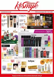 Gazetka promocyjna Kosmyk - Gazetka - Gazetka - ważna od 30.11 do 30.11.2021 - strona 1 - produkty: Ser, Bell, Sati, Maybelline, Schwarzkopf, Syoss, Fa