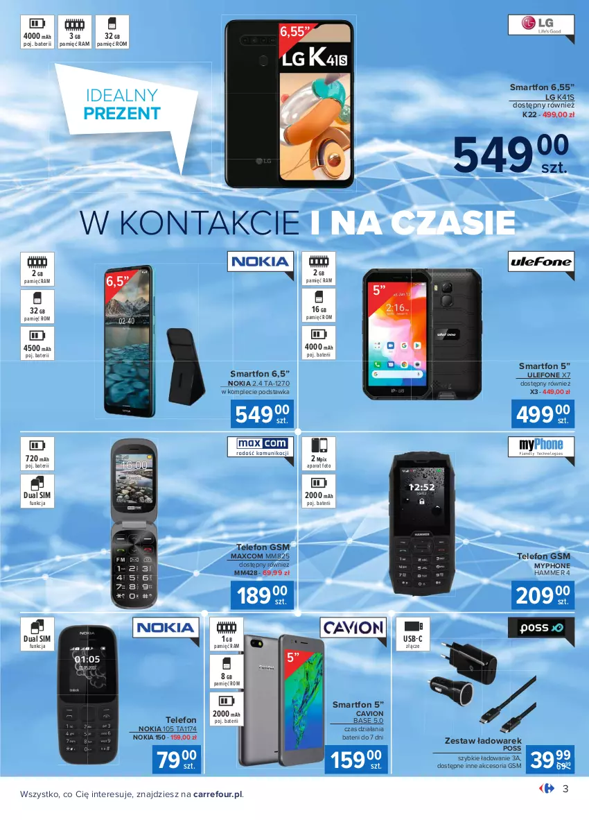 Gazetka promocyjna Carrefour - Gazetka Multimedia - ważna 12.04 do 08.05.2021 - strona 3 - produkty: K2, LG, MyPhone, Nokia, Smartfon, Telefon
