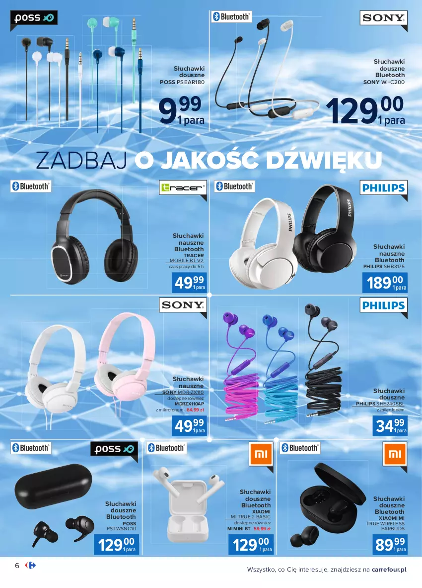 Gazetka promocyjna Carrefour - Gazetka Multimedia - ważna 12.04 do 08.05.2021 - strona 6 - produkty: Acer, Mikrofon, Mobil, Philips, Słuchawki, Sony