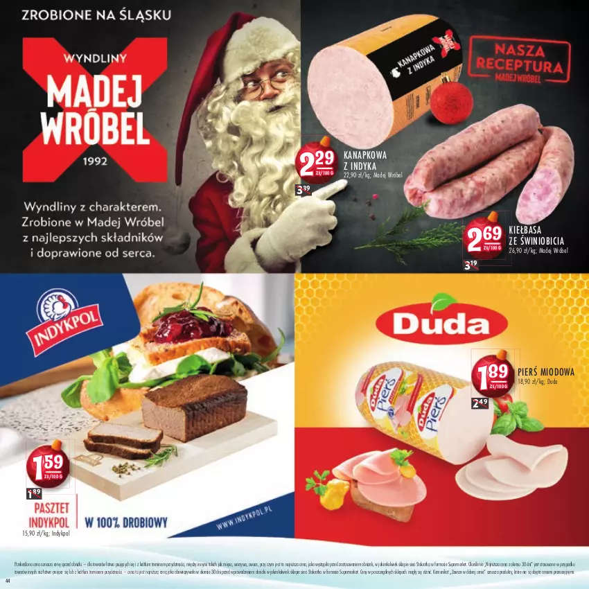 Gazetka promocyjna Stokrotka - Katalog Mikołajkowy - ważna 16.11 do 06.12.2023 - strona 44 - produkty: BIC, Duda, Kiełbasa, Madej Wróbel, Mięso, Owoce, Warzywa