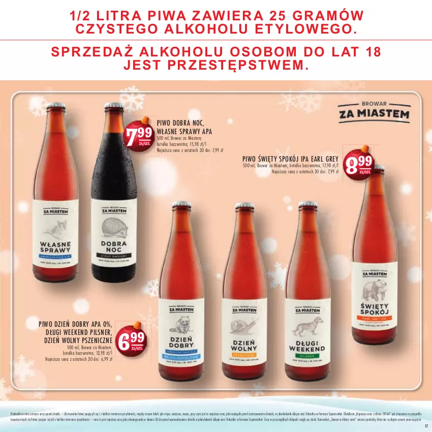 Gazetka promocyjna Stokrotka - Katalog Mikołajkowy - ważna 16.11 do 06.12.2023 - strona 57 - produkty: Earl Grey, Mięso, Owoce, Piwo, Warzywa