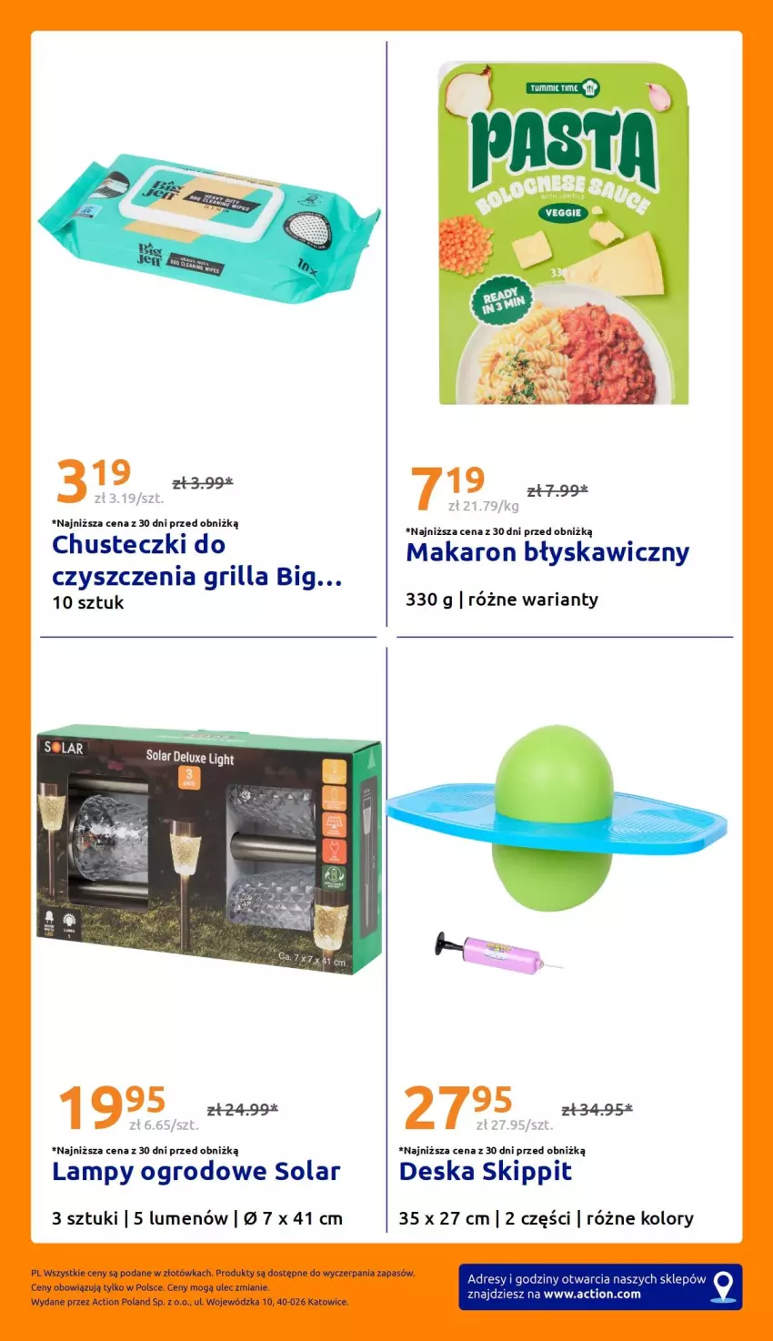Gazetka promocyjna Action - Gazetka tydzień 31 2026 - ważna 29.07 do 04.08.2026 - strona 31 - produkty: Chusteczki, Dres, Grill, Makaron
